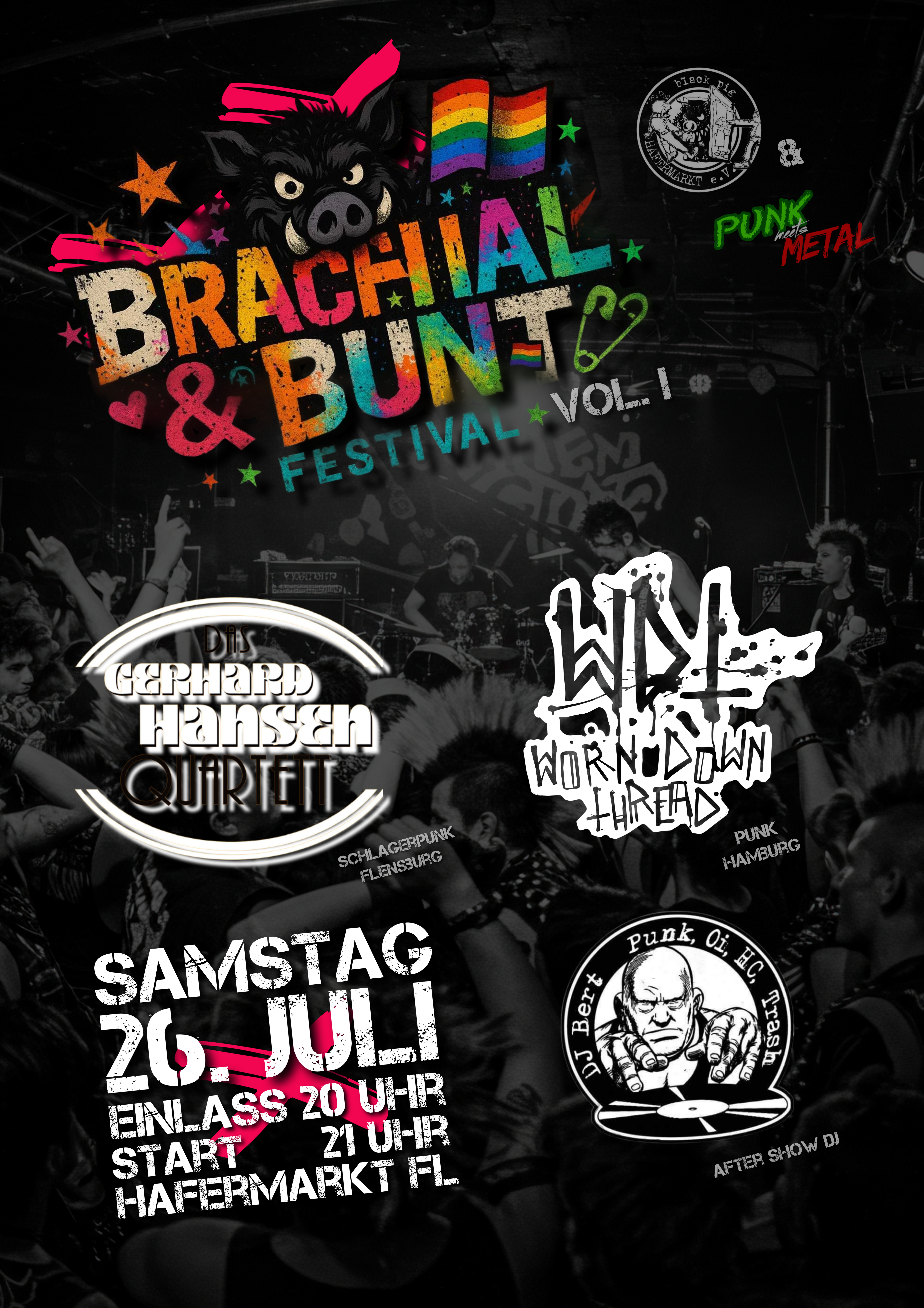 Flyer für das Brachial & Bunt Festival